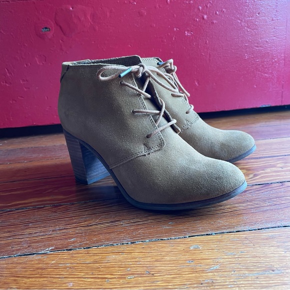 Toms Lunata Lace Up Bootie - Camel - 8.5 - Picture 6 of 9